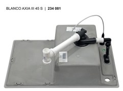 Blanco AXIA III 45 S Silgranit mosogatótál üveg vágólappal törtfehér 527035