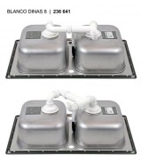 Blanco Dinas 8 mosogatótál két furattal 